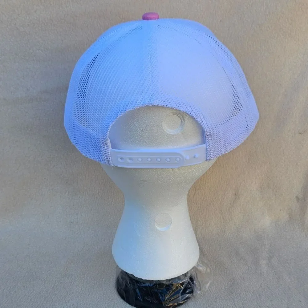 Monkey's Aspen Pink and White Adult Trucker Hat